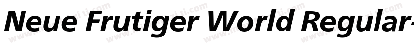 Neue Frutiger World Regular字体转换